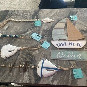 Nautical Wall Decor Set - White and Blue